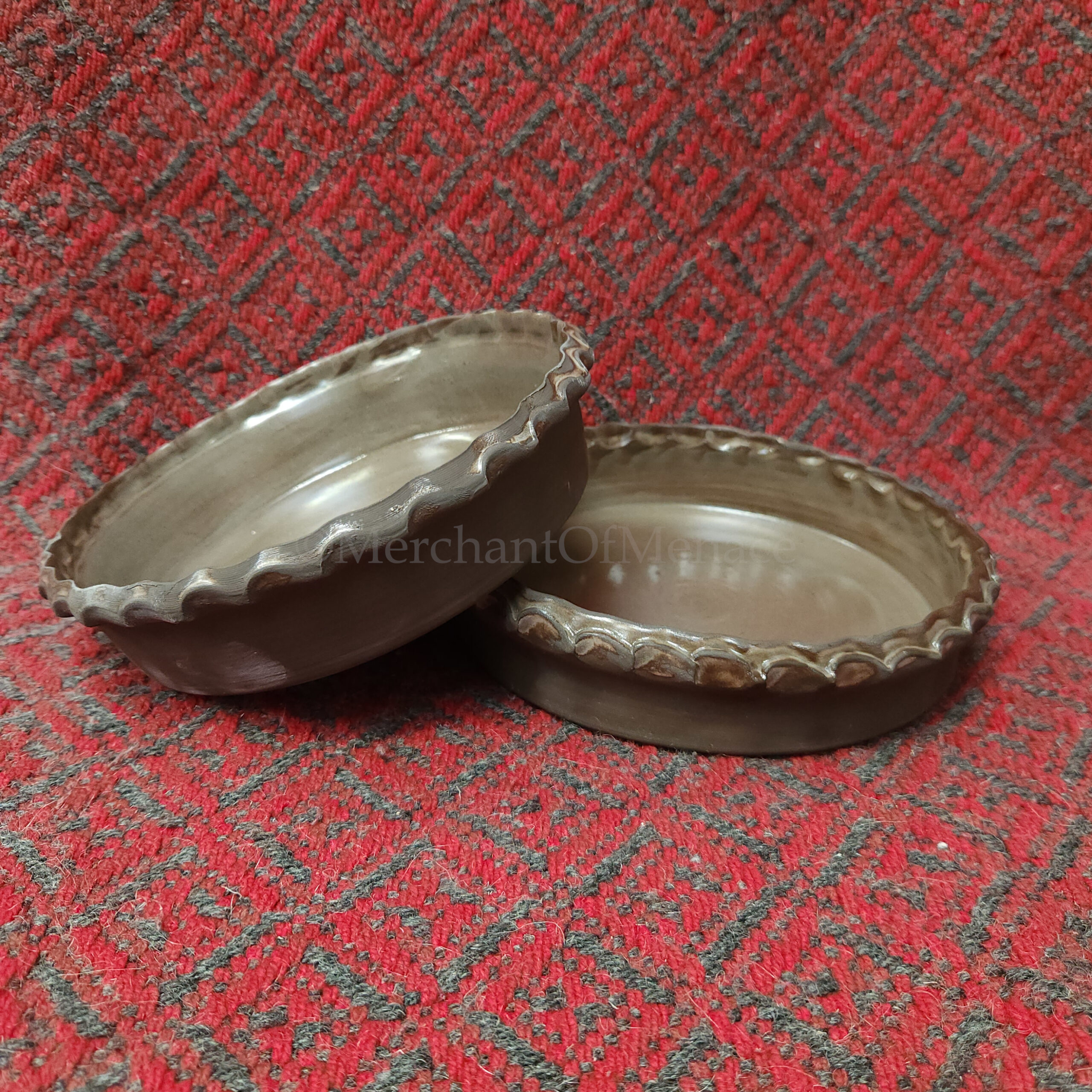 Hand Thrown Torksey Bowl, Dark Grey-Black