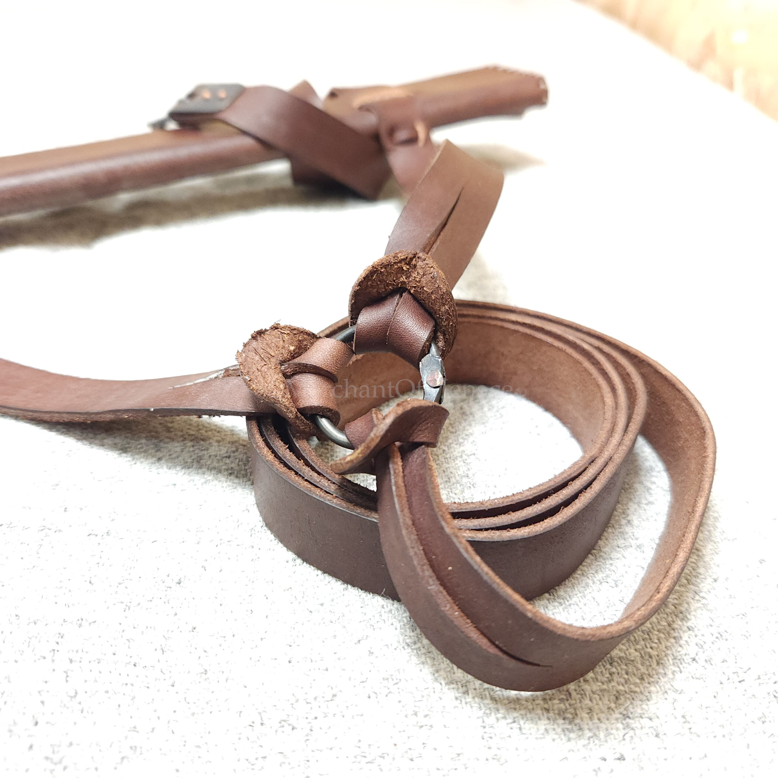 Anglo Scandinavian Leather Scabbard & Baldric, Leather (non-woodencore) 50/27/25 #2 - Image 4