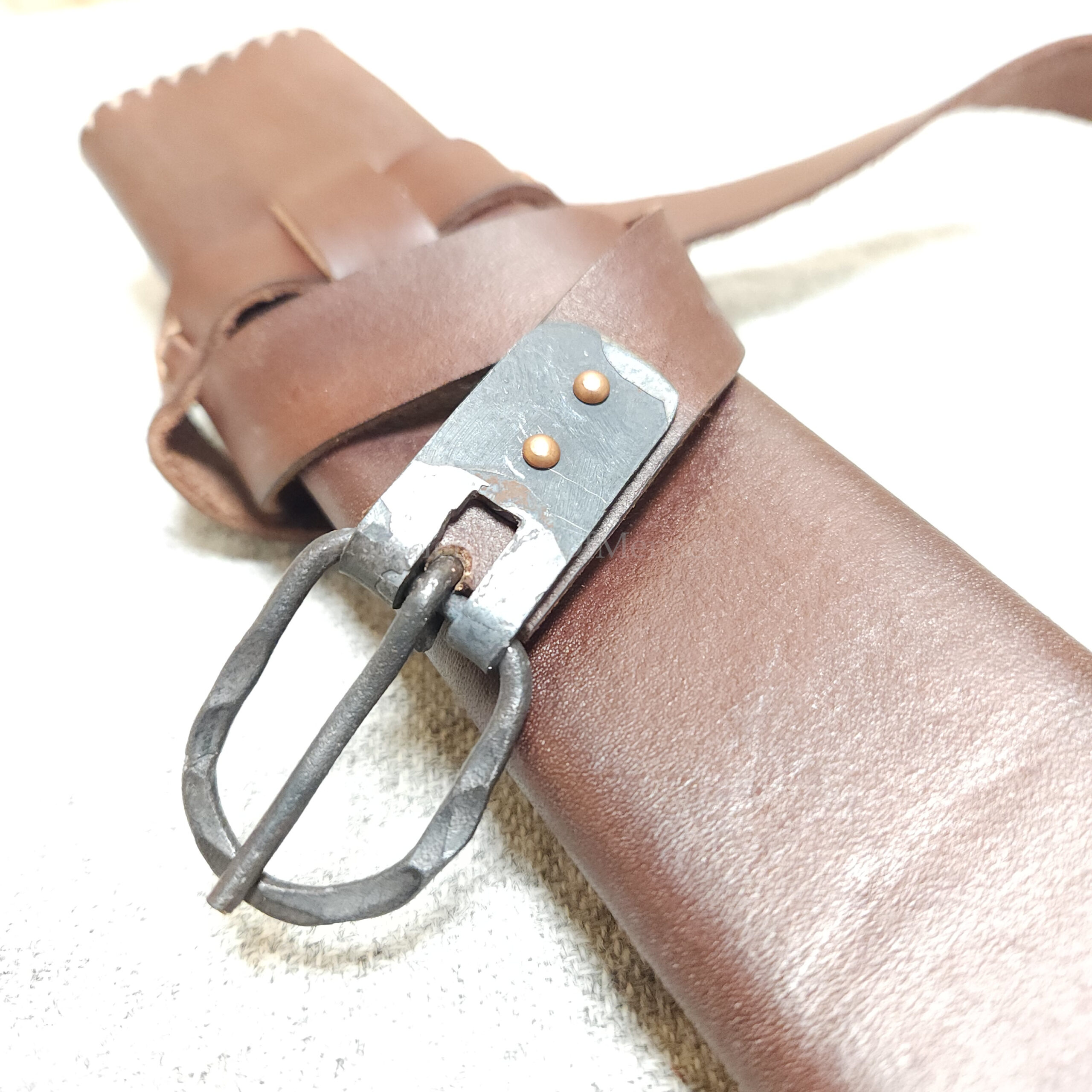 Anglo Scandinavian Leather Scabbard & Baldric, Leather (non-woodencore) 50/27/25 #2 - Image 3