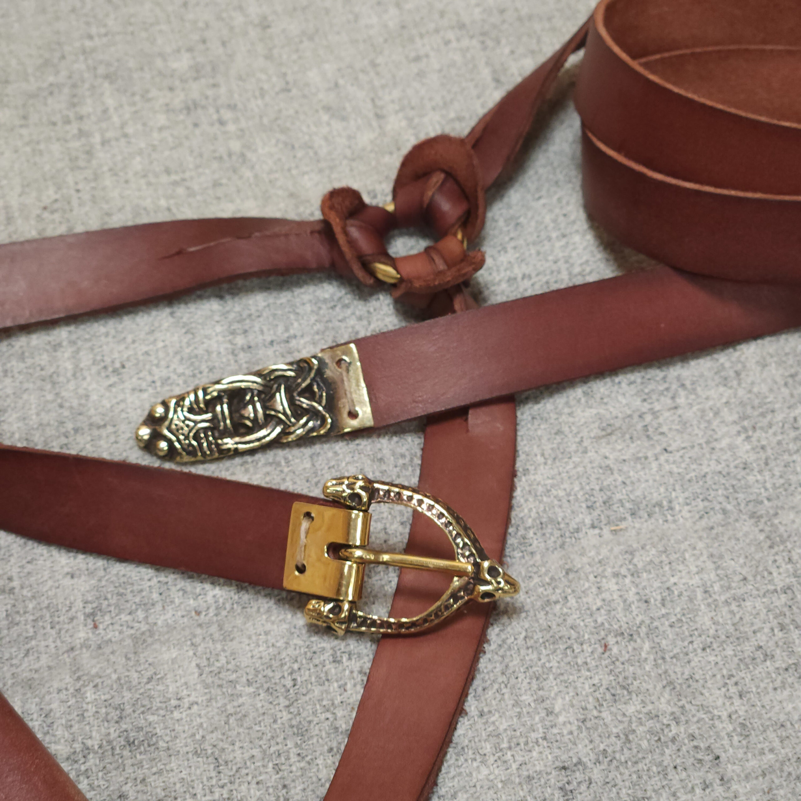 Anglo Scandinavian Leather Scabbard & Baldric, Leather (non-woodencore) 55/28/30 #1 - Image 3