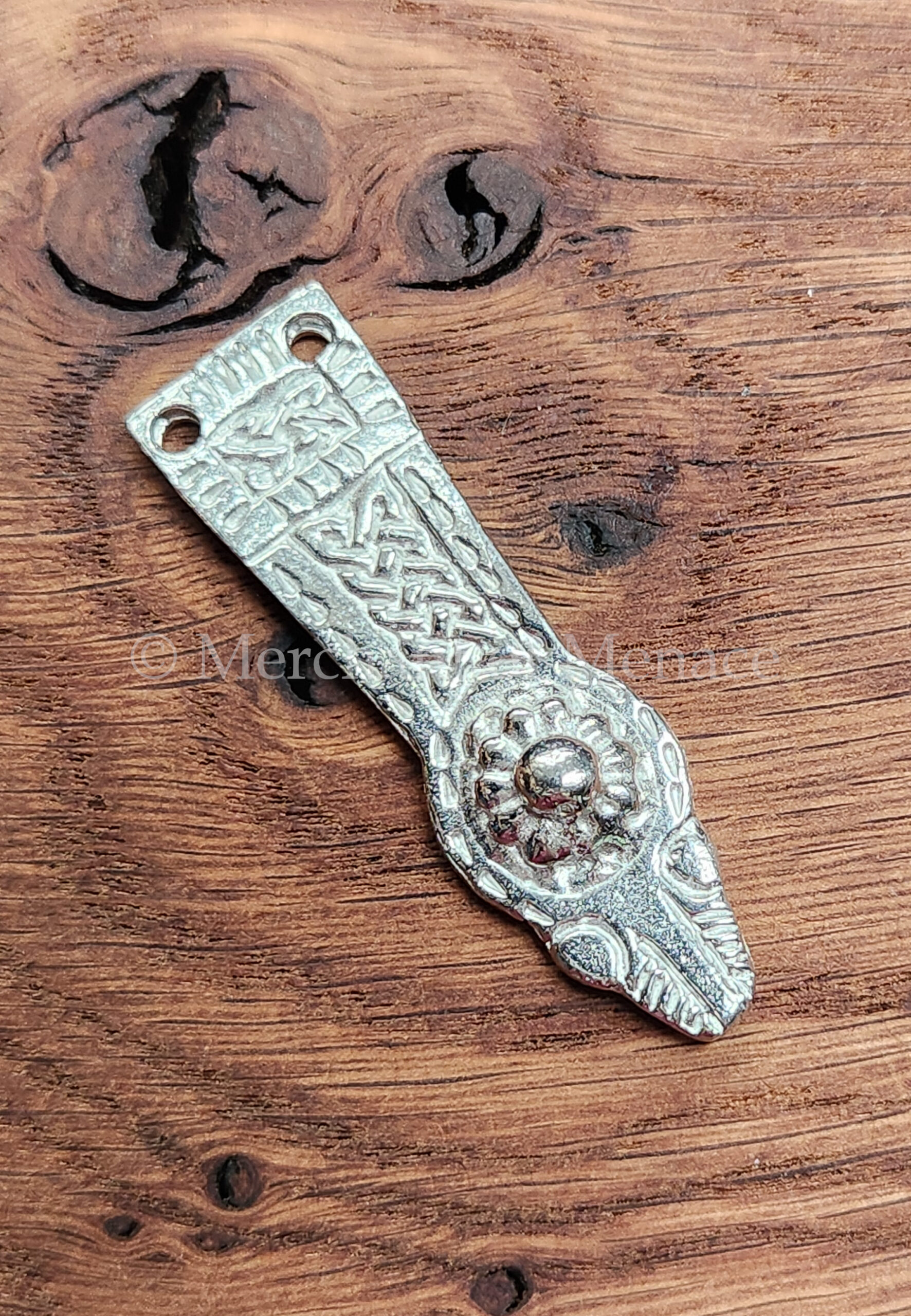 Cast Pewter Strap-end 9th Century - MSE48p